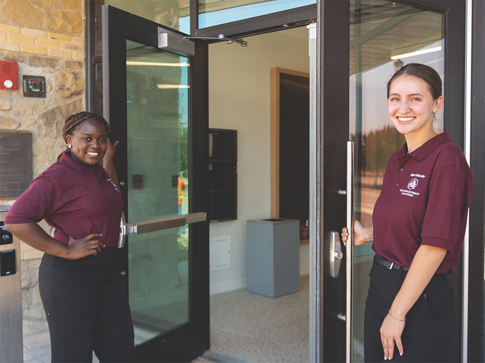 Workers Opening Esperanza Hall Doors