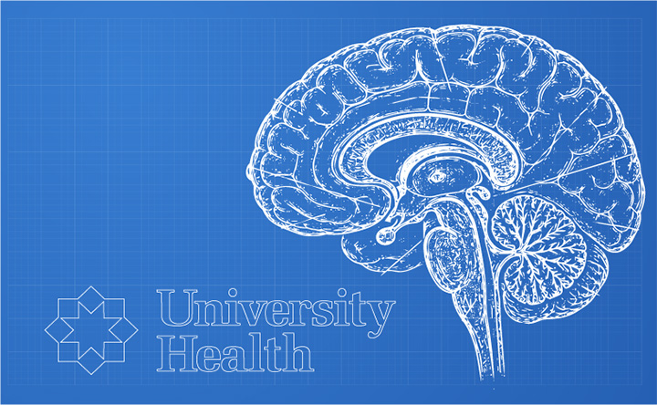 University Health logo with Brain Diagram