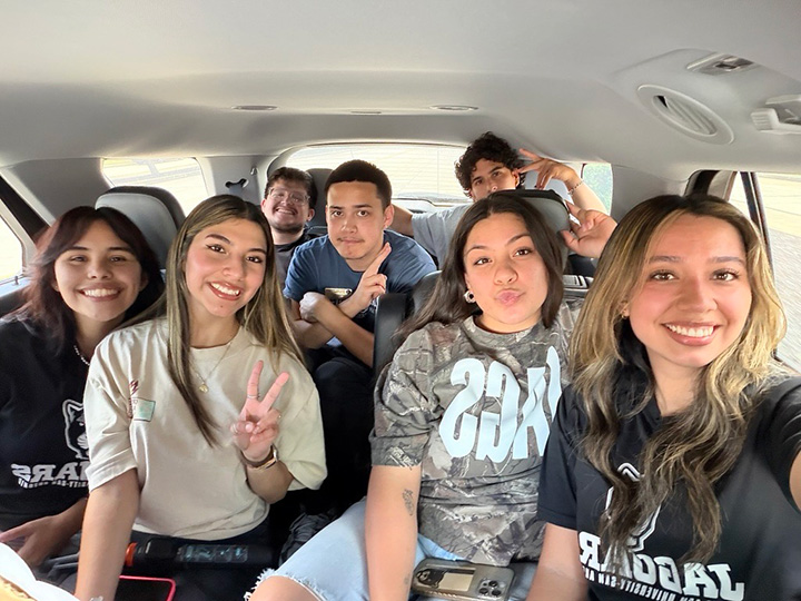 Student Life Staff in Van